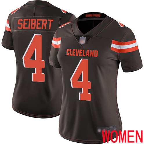 Cleveland Browns Austin Seibert Women Brown Limited Jersey #4 NFL Football Home Vapor Untouchable